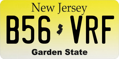 NJ license plate B56VRF