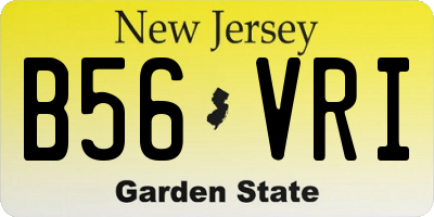 NJ license plate B56VRI