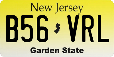 NJ license plate B56VRL