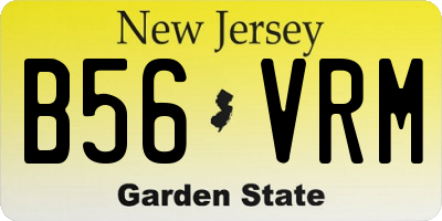 NJ license plate B56VRM
