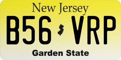 NJ license plate B56VRP