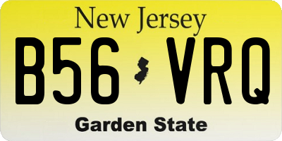 NJ license plate B56VRQ