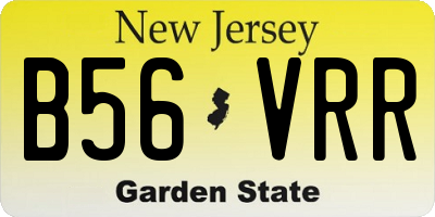 NJ license plate B56VRR