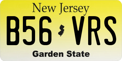NJ license plate B56VRS