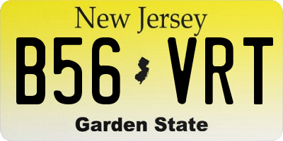 NJ license plate B56VRT