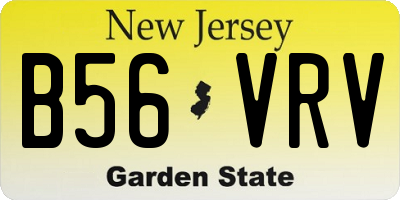 NJ license plate B56VRV