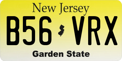 NJ license plate B56VRX