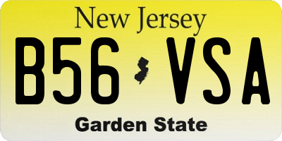 NJ license plate B56VSA