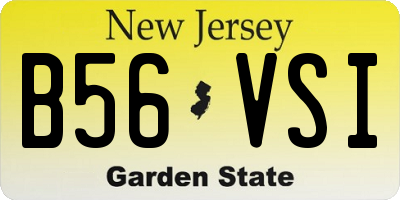 NJ license plate B56VSI