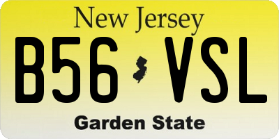 NJ license plate B56VSL