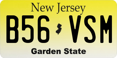 NJ license plate B56VSM