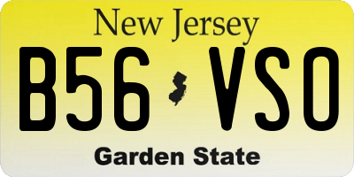 NJ license plate B56VSO