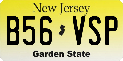 NJ license plate B56VSP