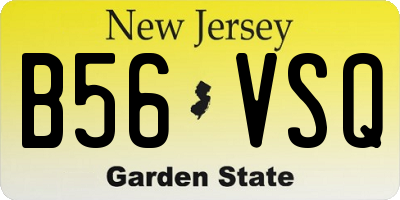 NJ license plate B56VSQ