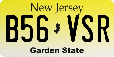 NJ license plate B56VSR