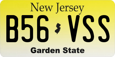 NJ license plate B56VSS