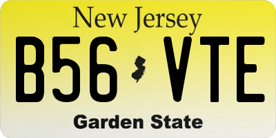 NJ license plate B56VTE