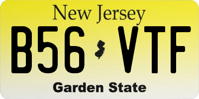 NJ license plate B56VTF