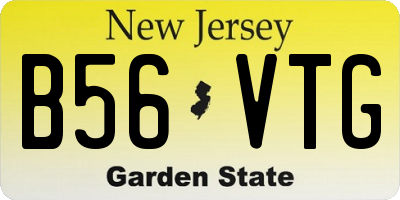 NJ license plate B56VTG