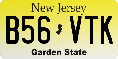 NJ license plate B56VTK