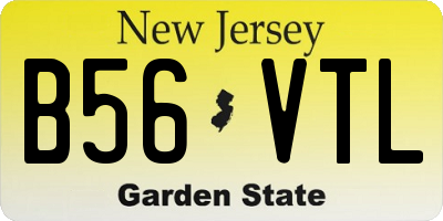NJ license plate B56VTL