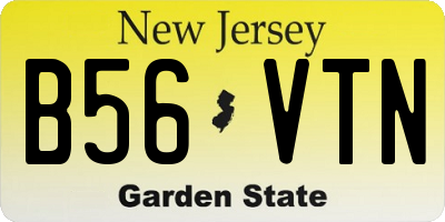 NJ license plate B56VTN