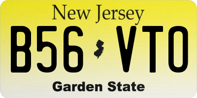 NJ license plate B56VTO