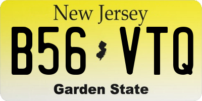 NJ license plate B56VTQ