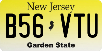 NJ license plate B56VTU