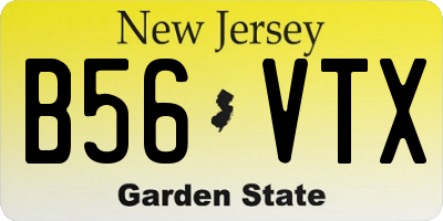 NJ license plate B56VTX