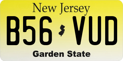 NJ license plate B56VUD