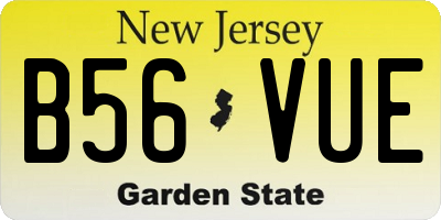 NJ license plate B56VUE