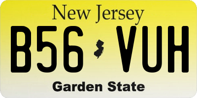 NJ license plate B56VUH