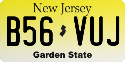 NJ license plate B56VUJ