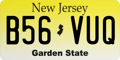 NJ license plate B56VUQ