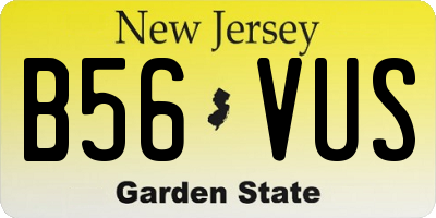 NJ license plate B56VUS