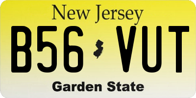 NJ license plate B56VUT
