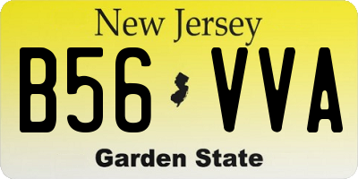 NJ license plate B56VVA