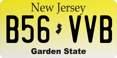 NJ license plate B56VVB