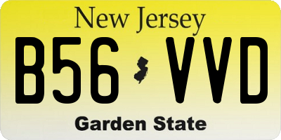 NJ license plate B56VVD