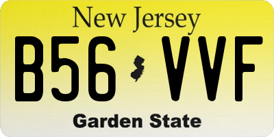 NJ license plate B56VVF