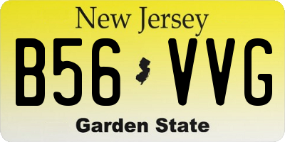 NJ license plate B56VVG