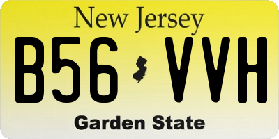 NJ license plate B56VVH