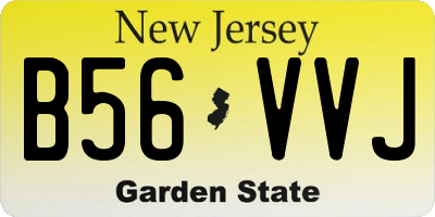NJ license plate B56VVJ