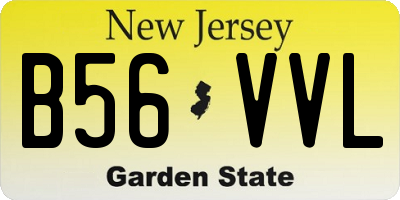 NJ license plate B56VVL