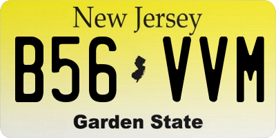 NJ license plate B56VVM