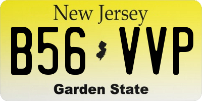 NJ license plate B56VVP