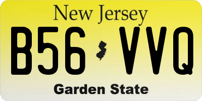 NJ license plate B56VVQ