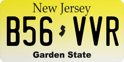 NJ license plate B56VVR