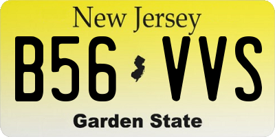NJ license plate B56VVS
